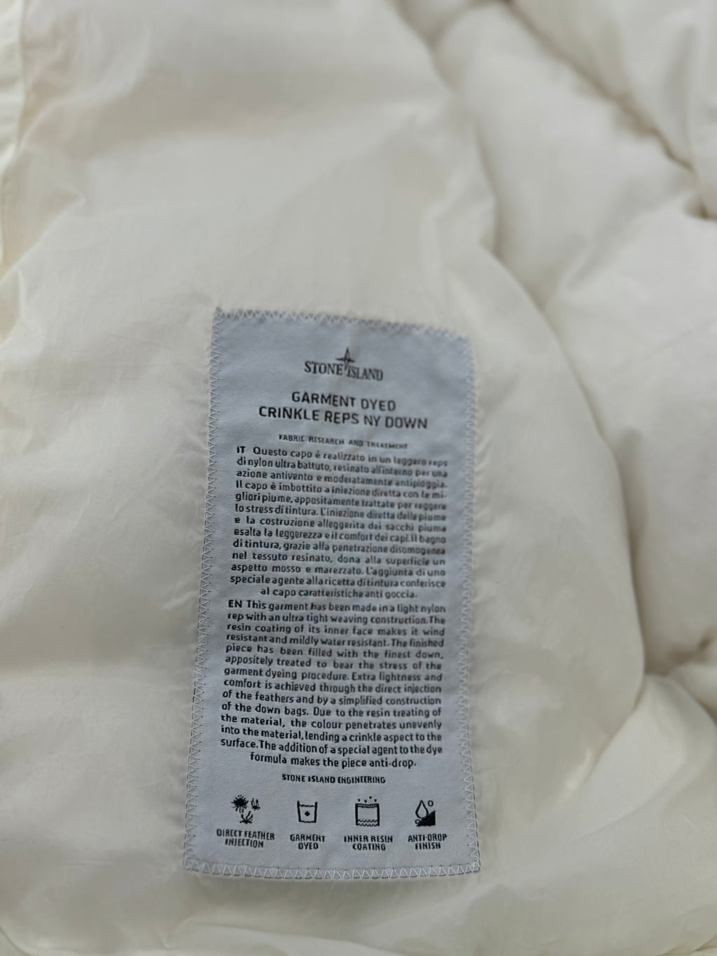 Stone Island Garmend Dyed Crinkle - Maat Large