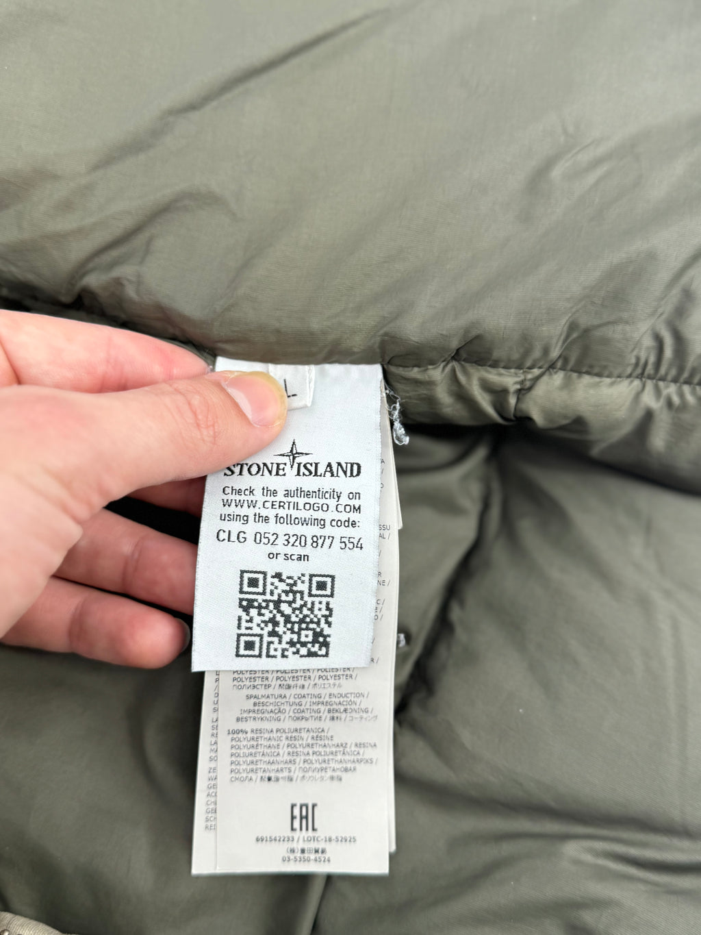 Stone island Lino Rasinato - Maat Large