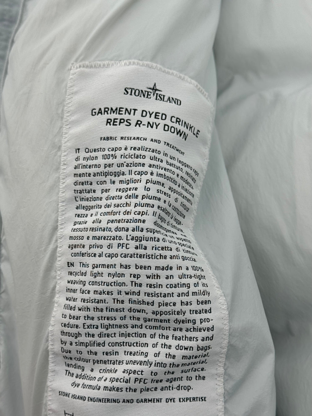 Stone Island Garmend Dyed Crinkle - Maat Large