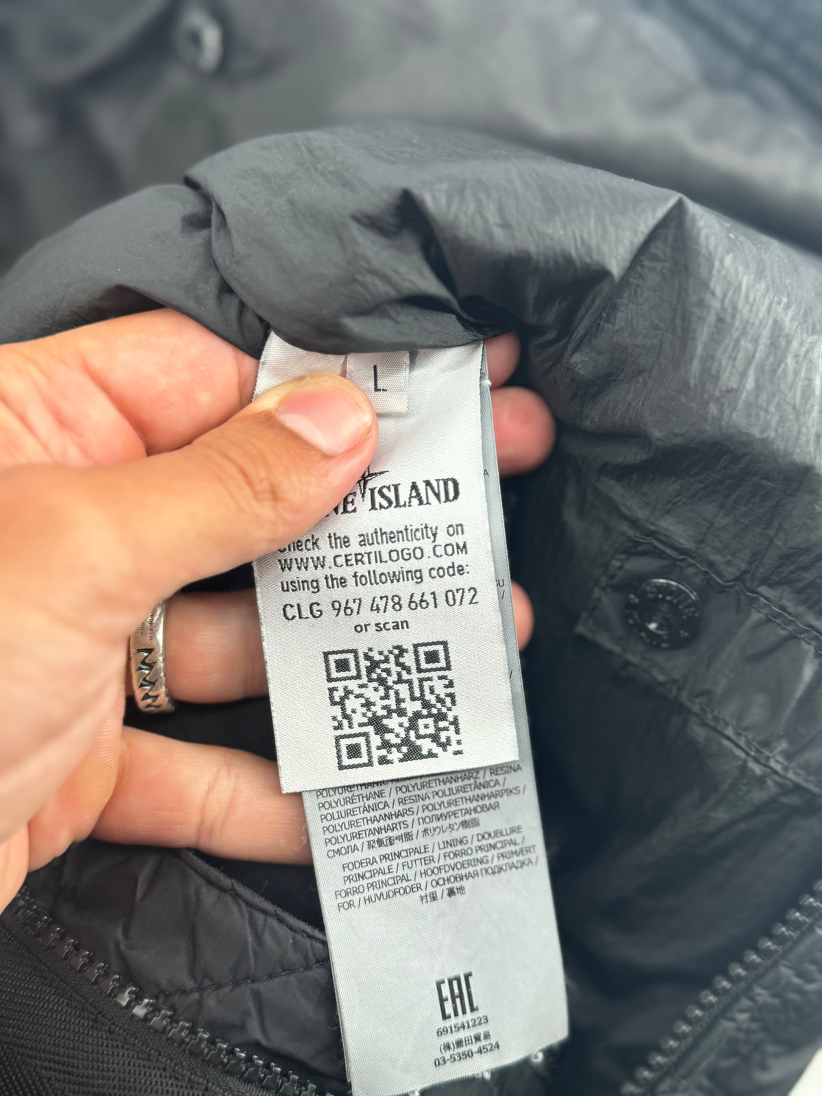Stone Island Garmend Dyed Crinkle - Maat Large